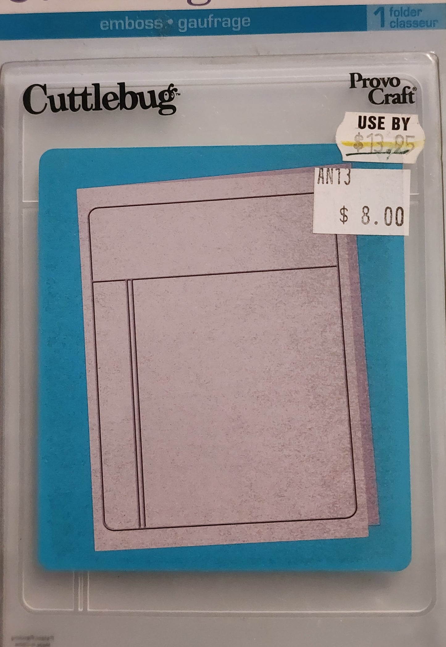 Cuttlebug embossing folder Journaling Card 37-1914