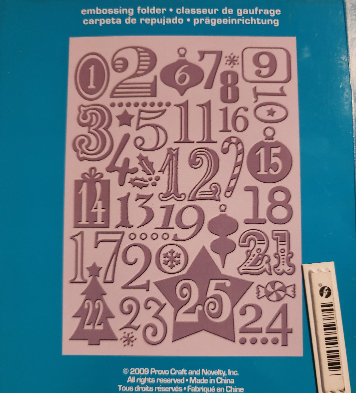 Cuttlebug embossing folder Christmas Countdown 37-1926 (5x7 inch)
