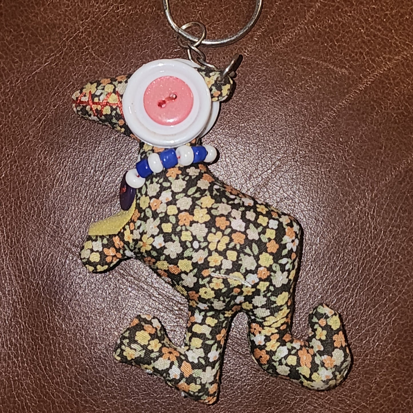 Fabric kangaroo keychain