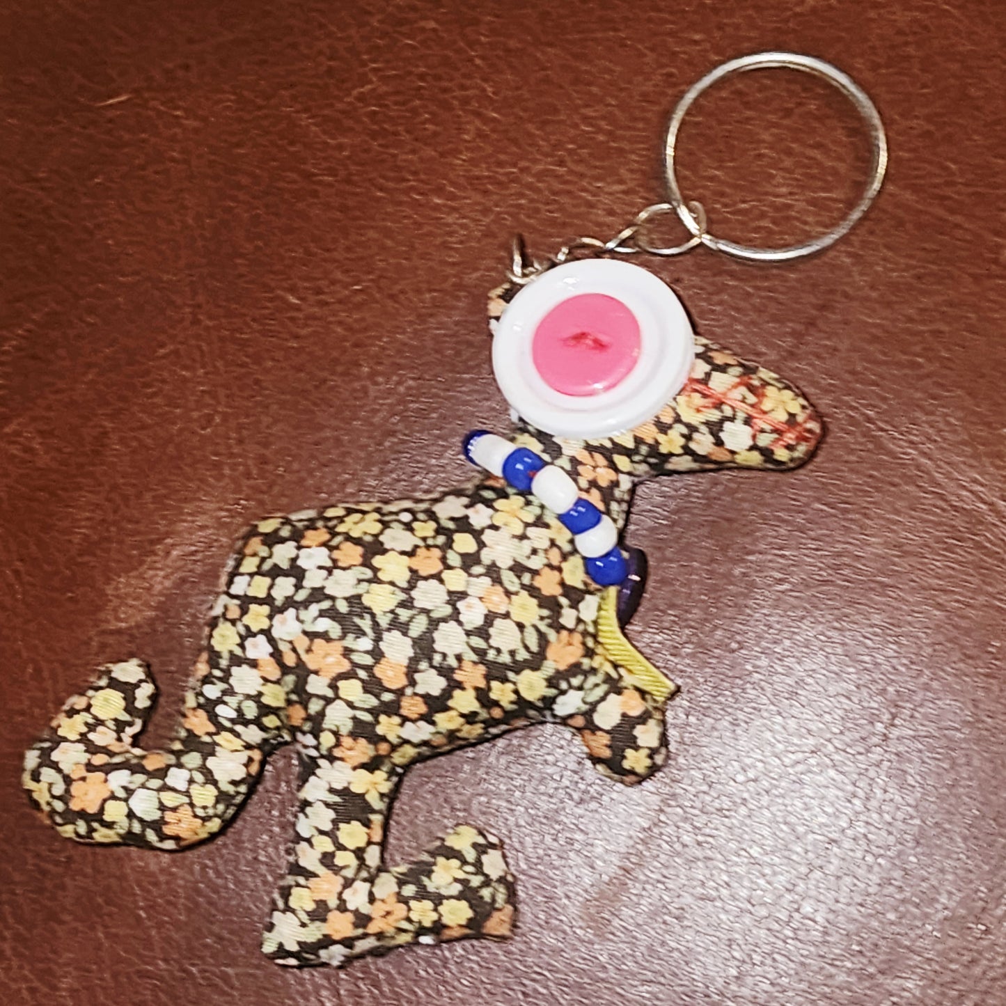 Fabric kangaroo keychain