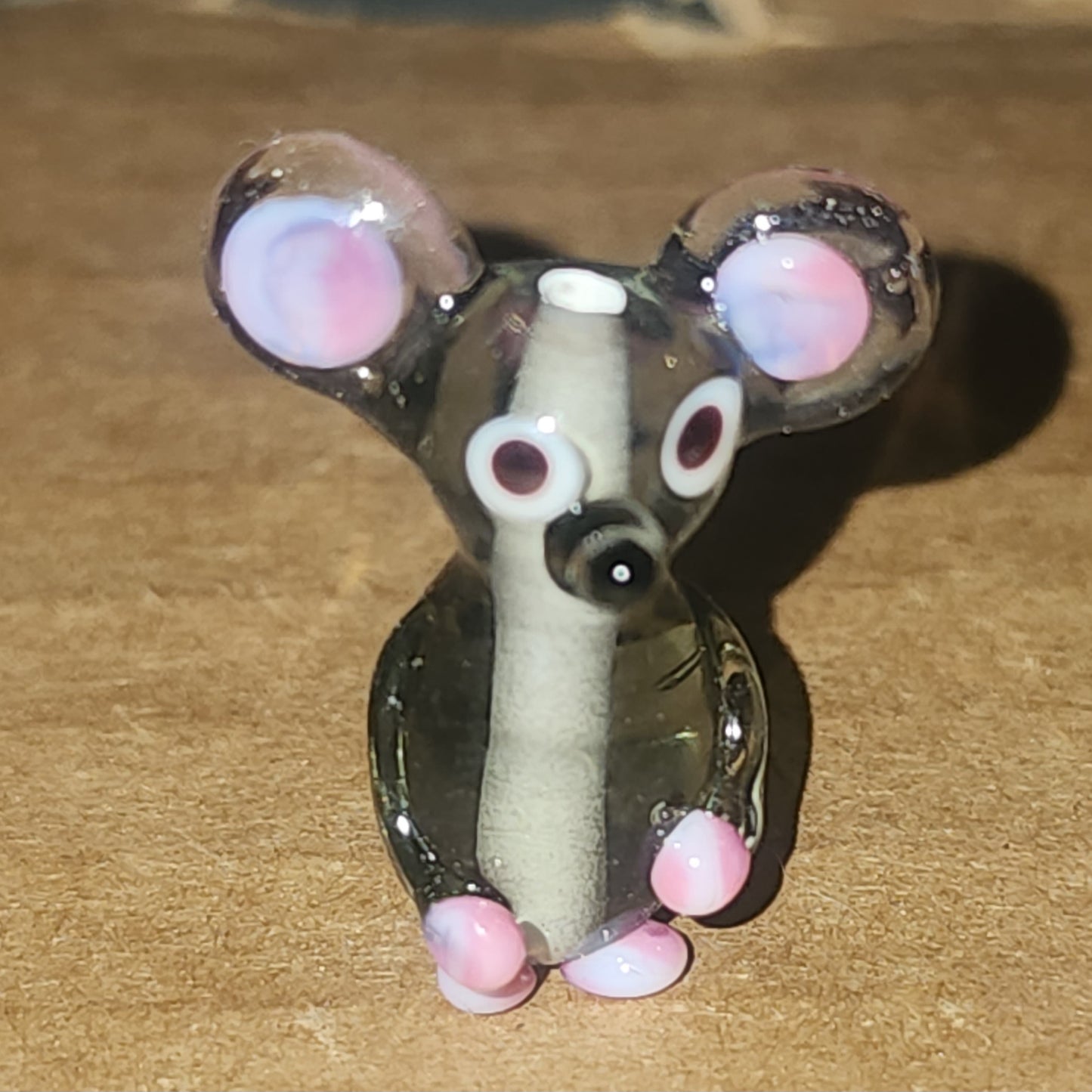 Glass handmade lampwork bead MOUSE (2.7cm high)