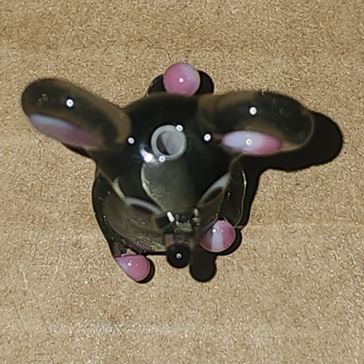 Glass handmade lampwork bead MOUSE (2.7cm high)