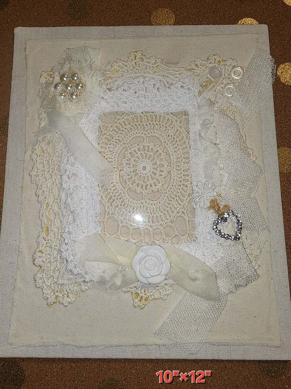 Lace embellished frame (10×12 inch)