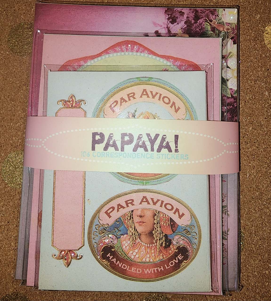 Papaya glitter sticker pack (over 100 stickers)
