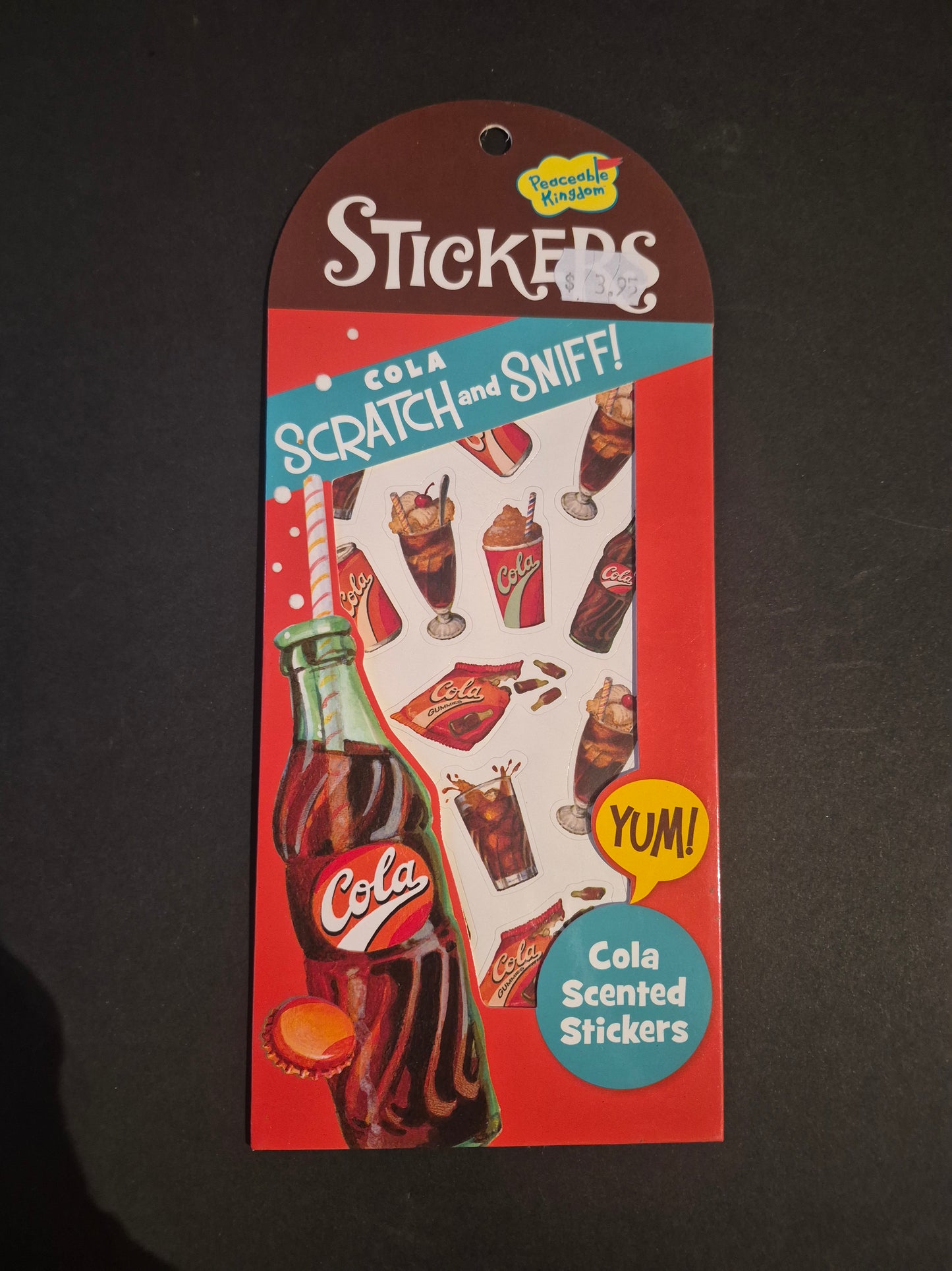 Scratch & sniff cola stickers