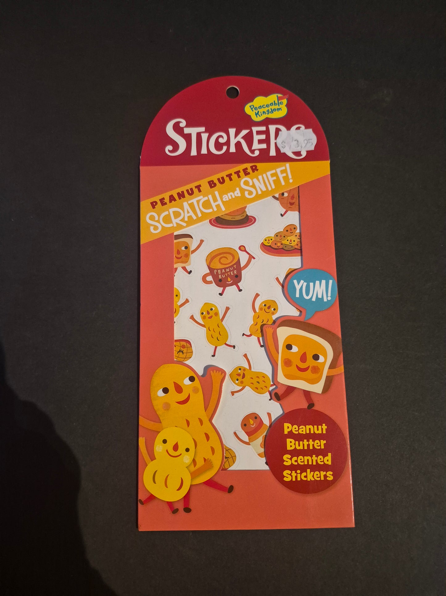Scratch & sniff peanut butter stickers