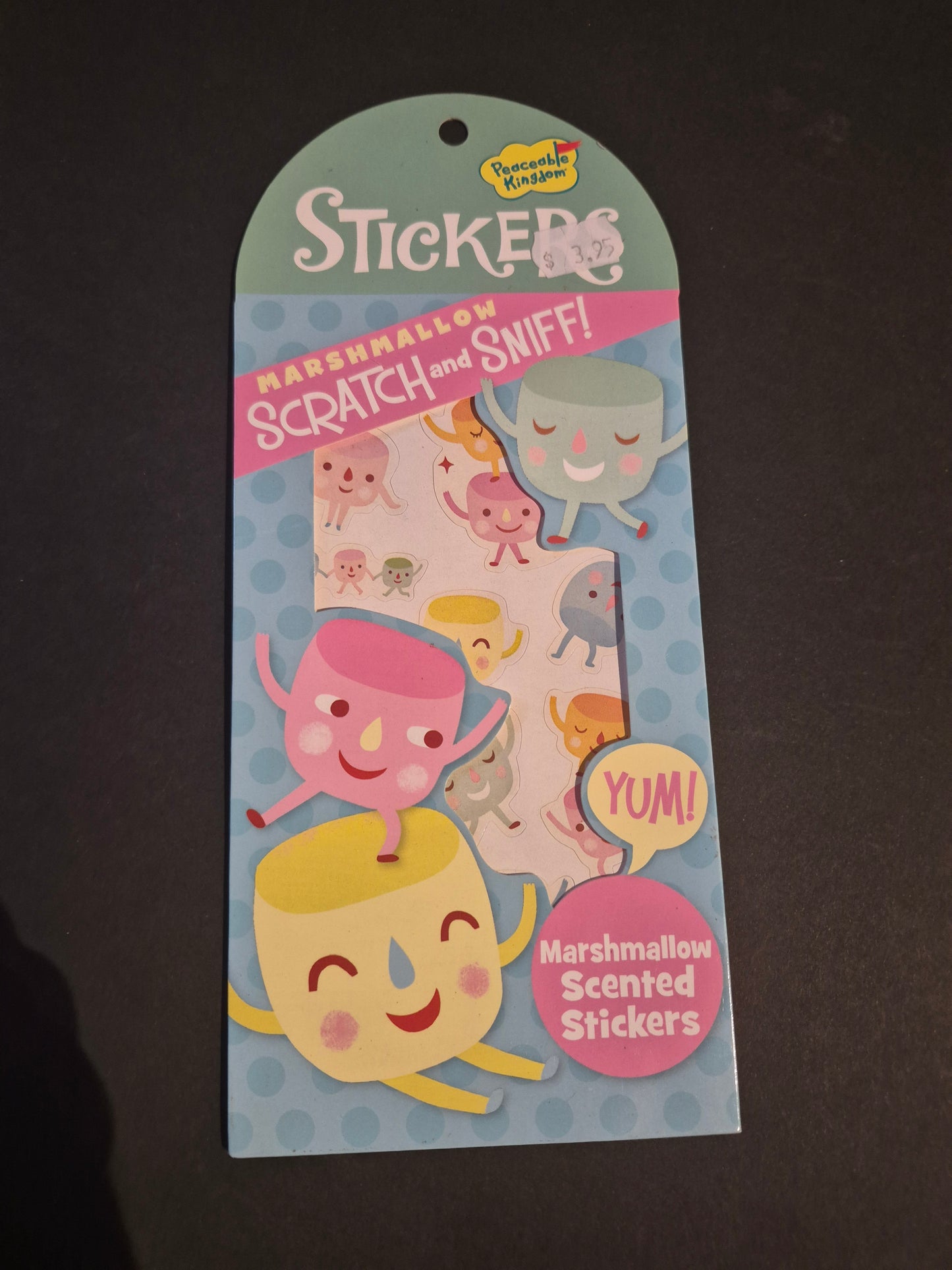 Scratch & sniff marshmallow stickers