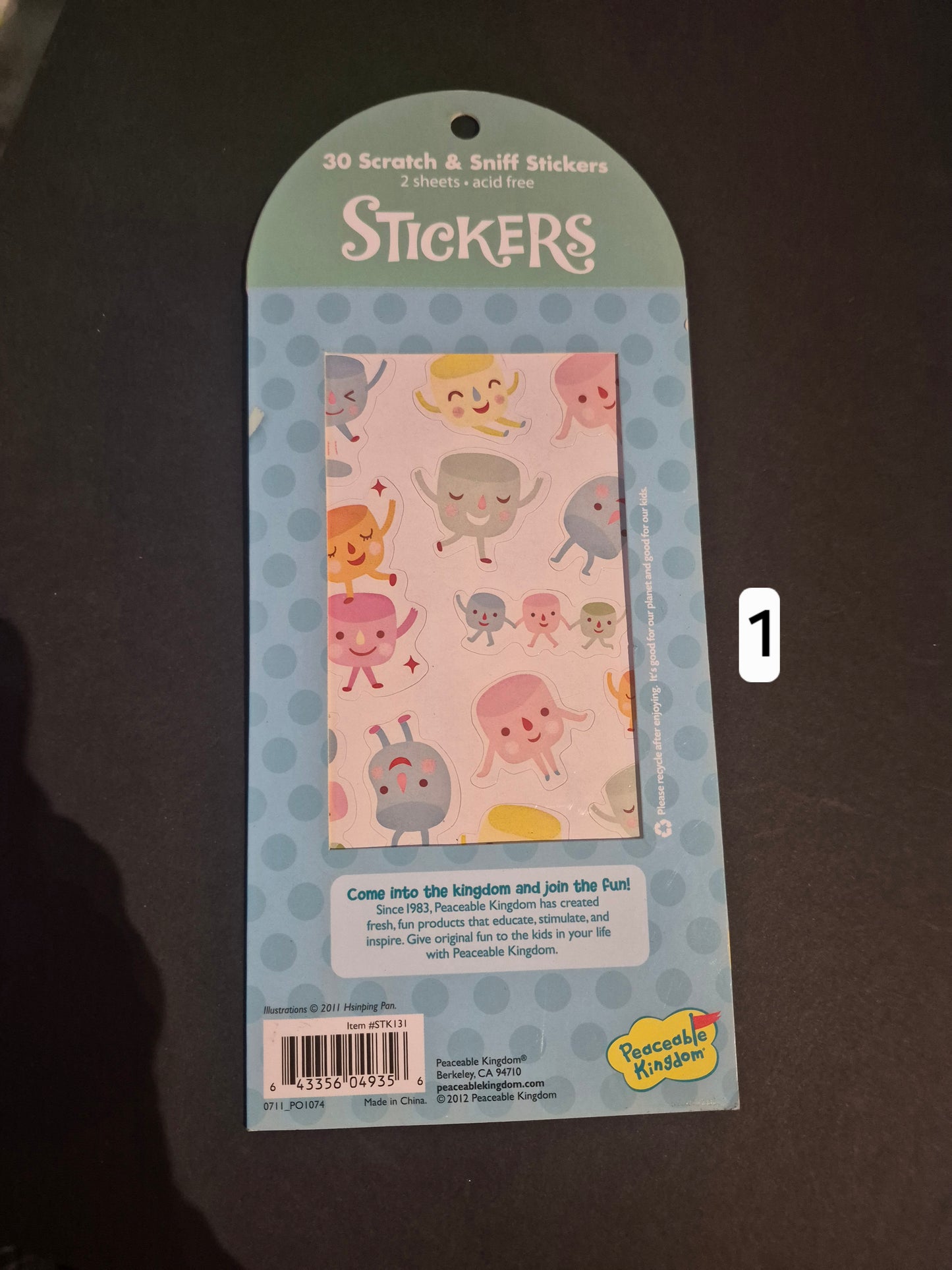 Scratch & sniff marshmallow stickers