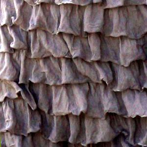 Frilly Layered Fabric Taupe (brown) 2" frills
