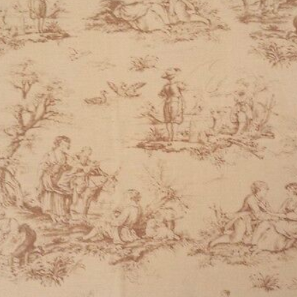 Faye Burgos toile brown on beige