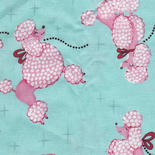 Michael Miller Poodles aqua CX-0931