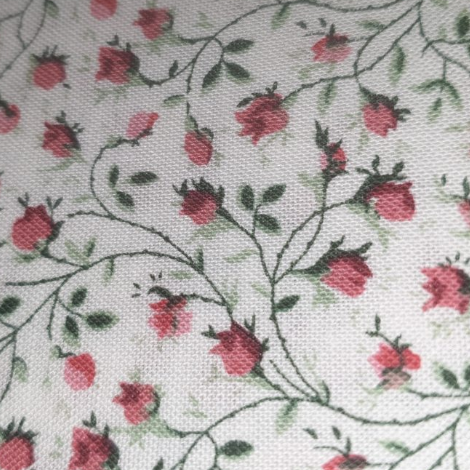 Faye Burgos rosebud vines on white