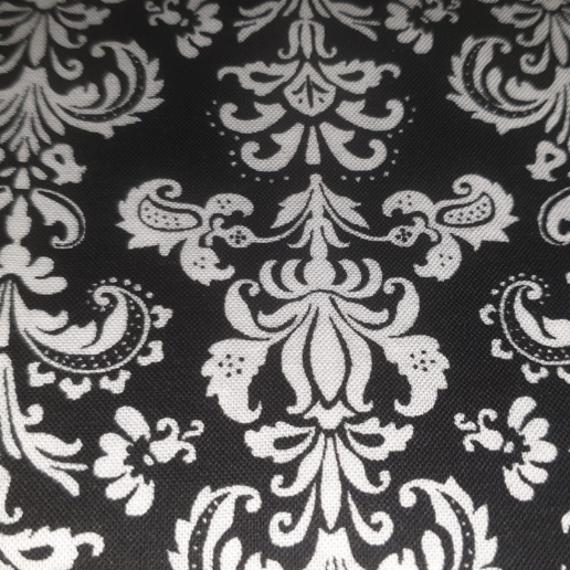 Daydreams by Deb Strain black sand white damask 19194
