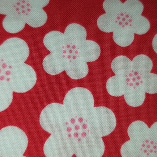 Flora & Fauna Blossoms in Red by Michael Miller DC-4360