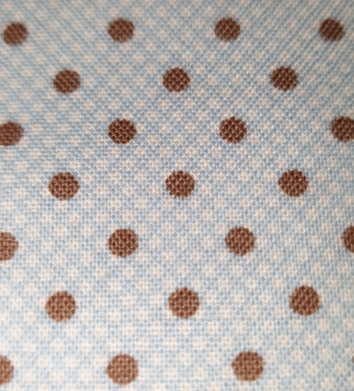 Moda - Lily & Will 2804-15  light blue with brown spot (with white microdot background)