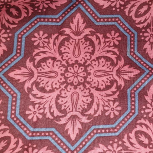 Joel Dewberry - Heirloom - Voile VJD01 Tile Flourish Garnet