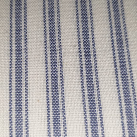 TICKING STRIPE WHITE WITH DARK BLUE