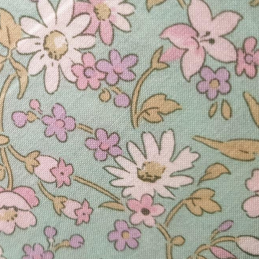 Yuwa - Angel Cheek Mint floral lawn 314652-B