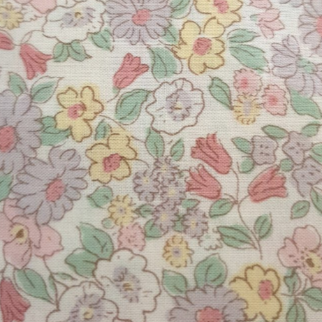 Yuwa - Angel Cheek White floral lawn 316452