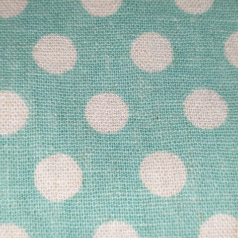 YUWA - 448188/K - Aqua Linen/Cotton Spot (130cm wide)