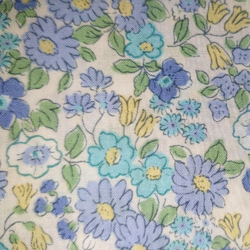 Yuwa - Angel Cheek Blue floral lawn 314652