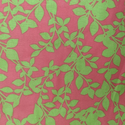Jo-Ann fabrics foliage (pink/green)