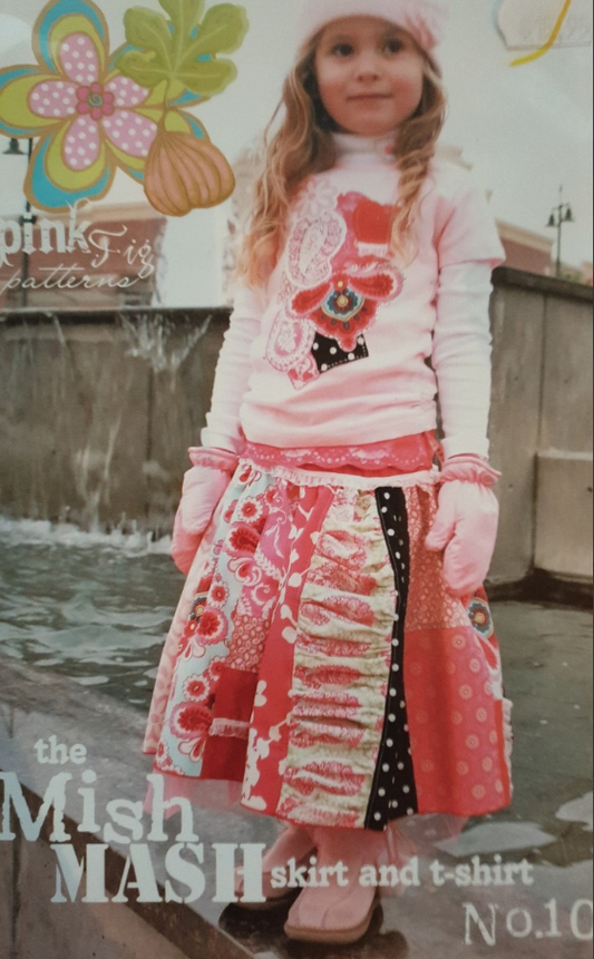 THe Mish Mash Skirt and t-shirt No. 10 Pattern (Pink Fig Patterns)