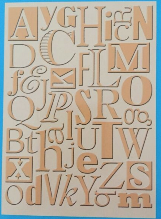 Cuttlebug embossing folder Typeset 2000204 (5x7 inch)