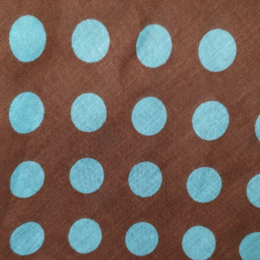Chocolate Aqua spot wide backing 108 wide"
