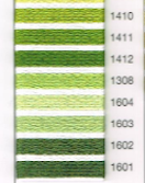 MADEIRA EMBROIDERY FLOSS 10M (COLORS 1410 - 1601)