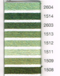 MADEIRA EMBROIDERY FLOSS 10M (COLORS 2604-1508)