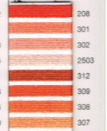 MADEIRA EMBROIDERY FLOSS 10M (COLORS 208 - 307)