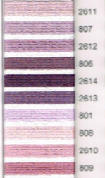 MADEIRA EMBROIDERY FLOSS 10M (COLORS 2611 - 809)