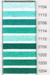 MADEIRA EMBROIDERY FLOSS 10M (COLORS 1104 - 1204)