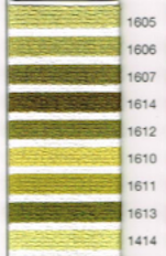 MADEIRA EMBROIDERY FLOSS 10M (COLORS 1605 - 1414)