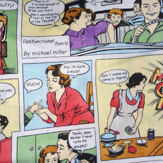 Dysfunctional family by Michael Miller c-1053 (half yard piece)