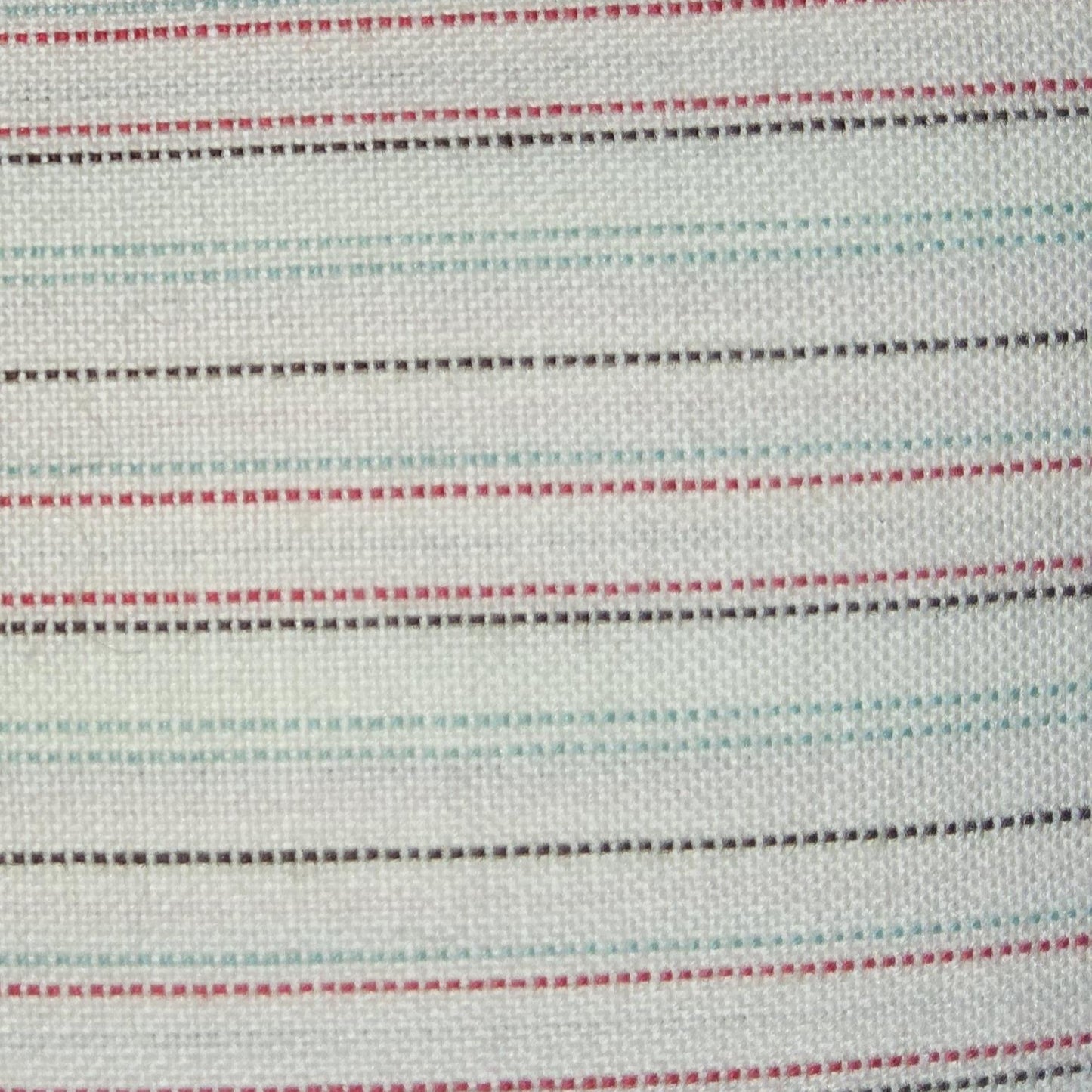 Ticking stripe - blue brown red fine stitch