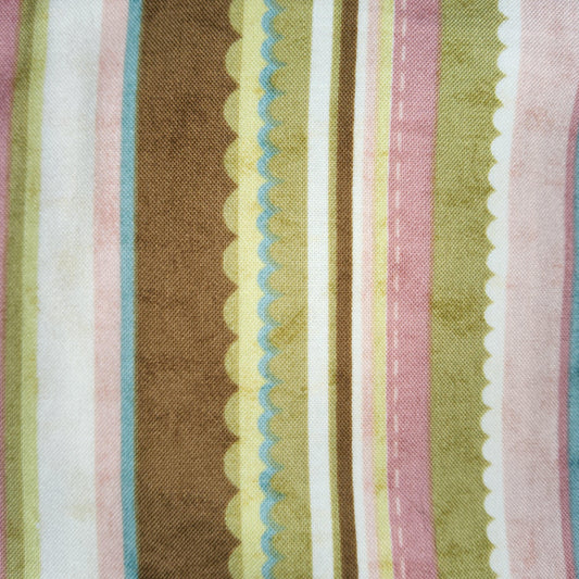 K & Company - Hanah -  scallop stripe pastel (out of print) D#7939 Hannah