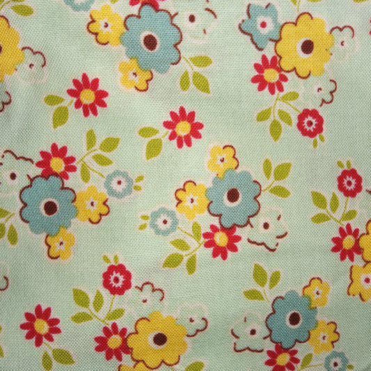 October Afternoon Sidewalks C3482 (Riley Blake Designs) Aqua Floral