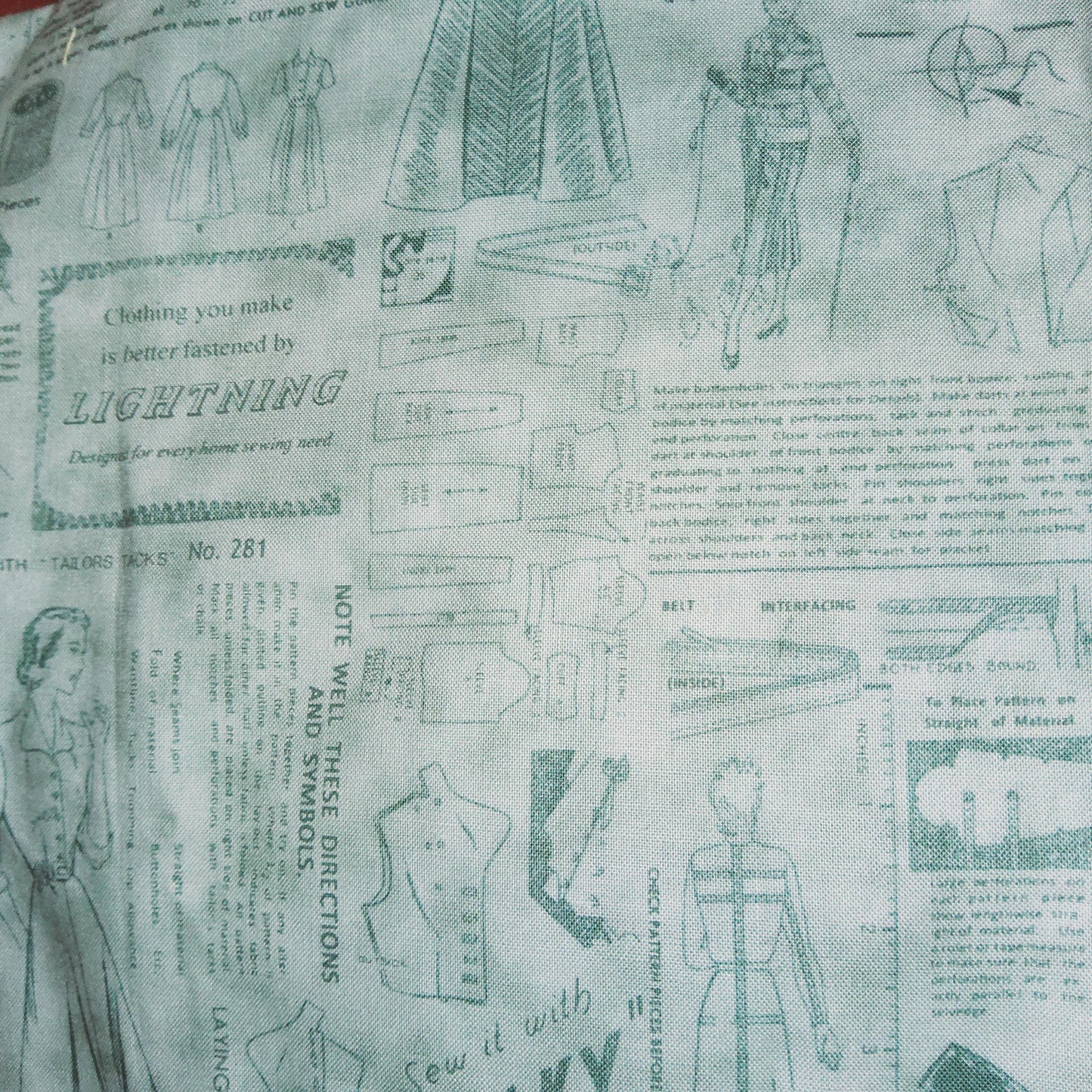 Sew retro Tonal Pattern Aqua (only one yard left 94cm) 1105