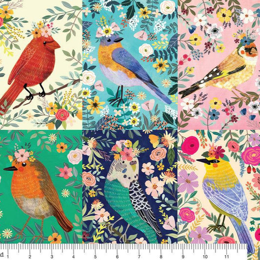 Mia Charro - Birdie Collection - large bird squares 129.103.01