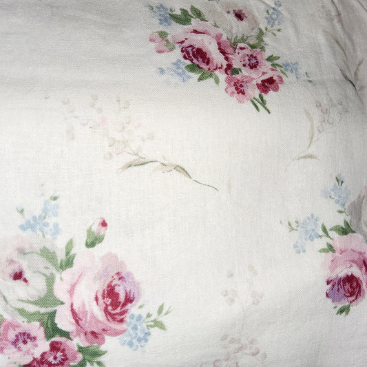 Yuwa Antique Collection Live Life 1905-1906 cotton linen (140 cm wide) White floral