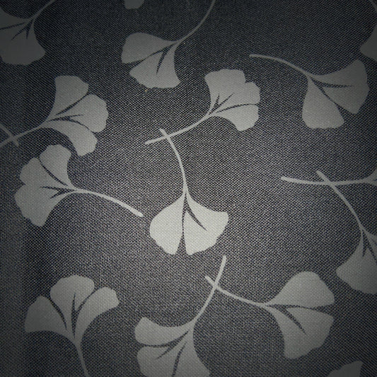 Faye Burgos for Marcus Fabrics gingko leaf black (tonal) *