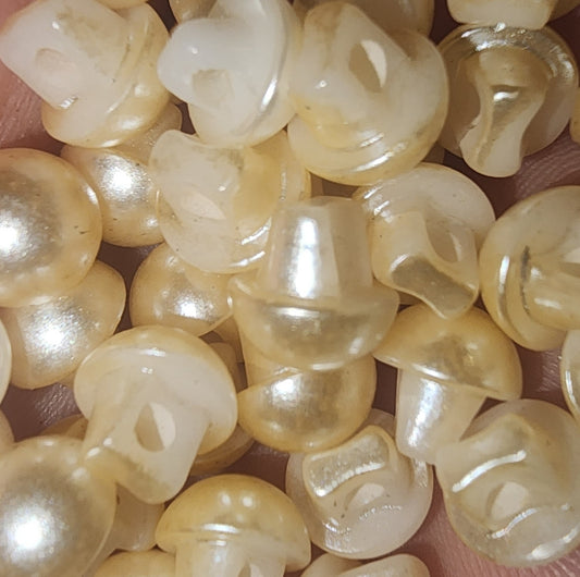 8mm dome button CREAM shank back