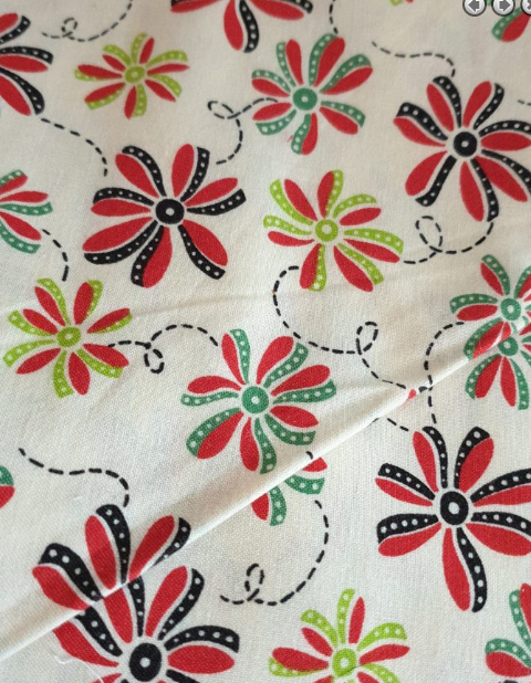 American Jane - Building Blocks - Pinwheel flowers cream 21045