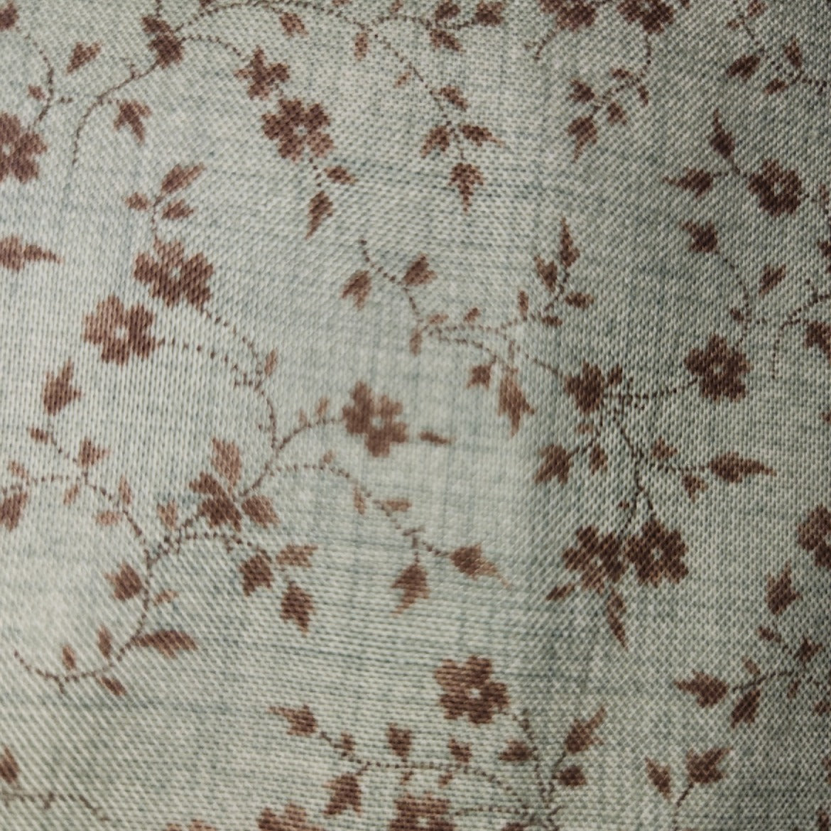La Belle Fleur by French General #13636 teal chocolate tiny floral