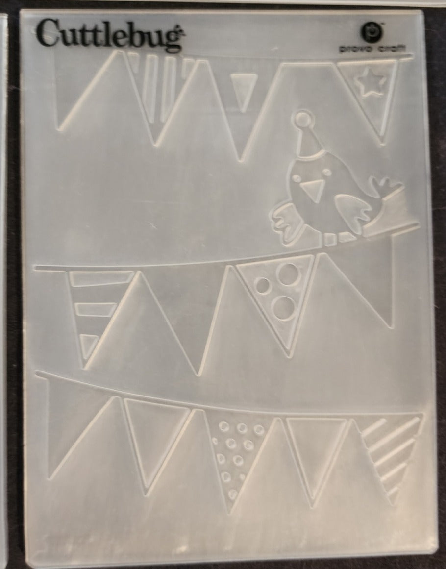 Cuttlebug 4 pack Birthday Bash embossing folders