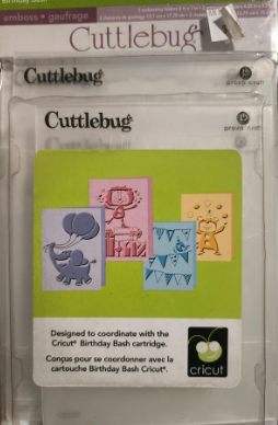 Cuttlebug 4 pack Birthday Bash embossing folders