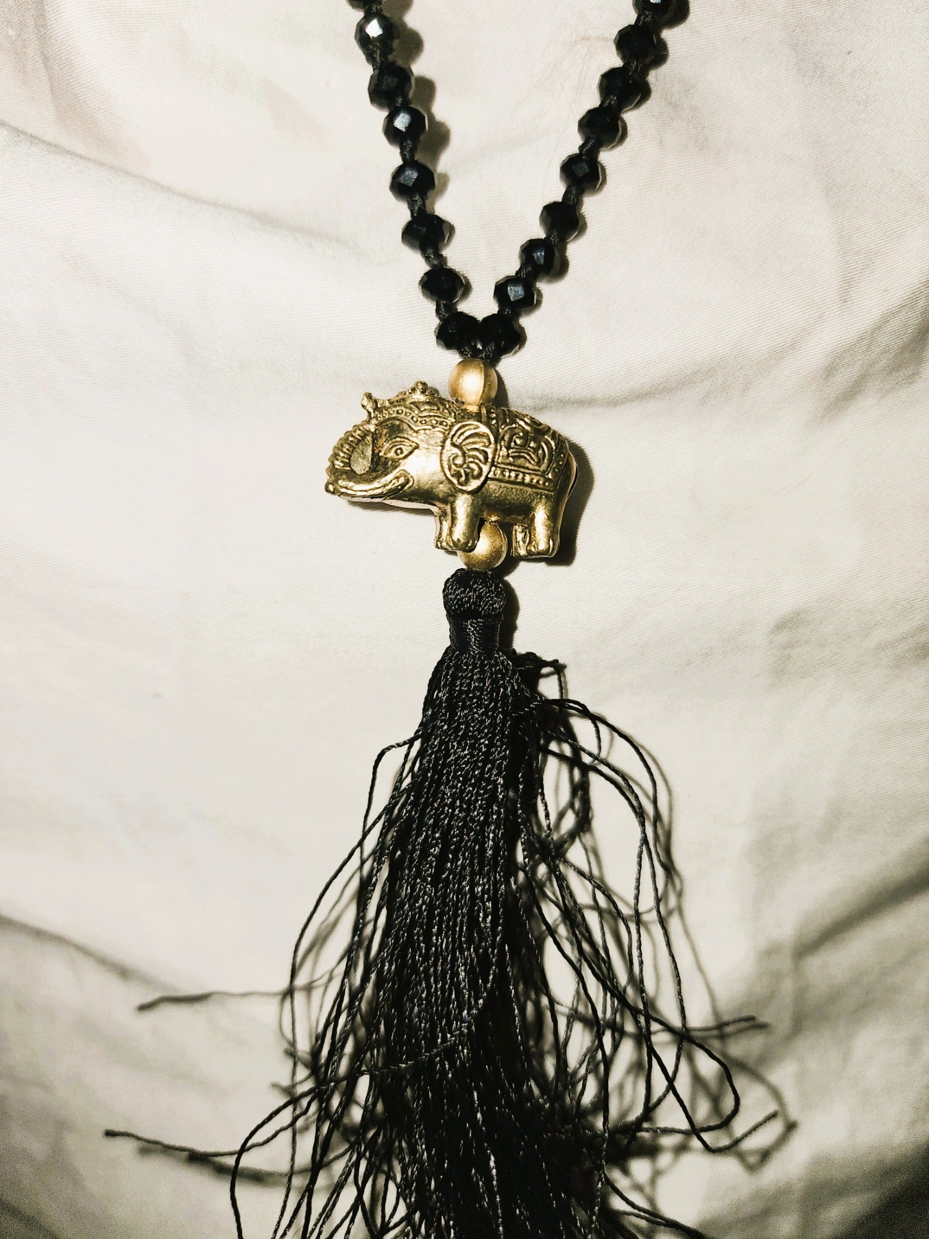 Tassel Metal Elephant Necklaces - 4 Colours