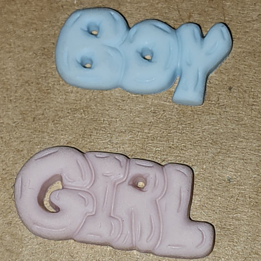 Girl and Boy Word 20mm long